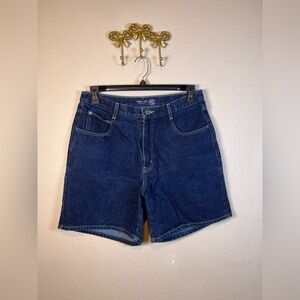 Venezia Deep Blue Denim Bermuda Shorts. 100% cotton. Size 14